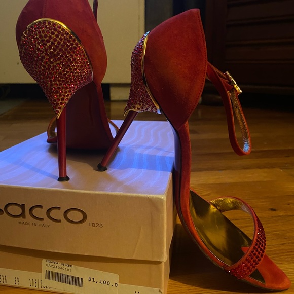 Francesco Sacco Rosso Heels size 38 - Picture 7 of 9